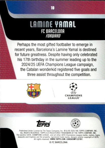 Lamine Yamal - 2025/26 Topps UCL #10 FC Barcelona
