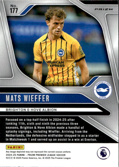 Mats Wiefer - 2024/25 Panini Prizm Premier League Genesis Prizm #177 Brighton & Hove Albion