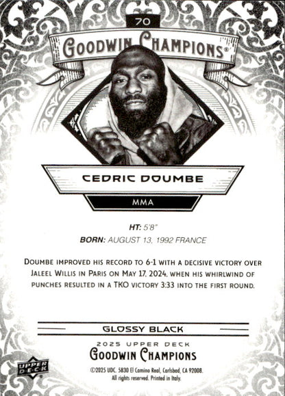 Cedric Doumbe - 2025 Upper Deck Goodwin Champions Glossy Black #70