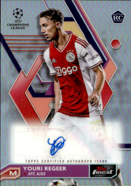 Youri Regeer - 2022/23 Topps Finest UCL Autograph #A-YR AFC Ajax