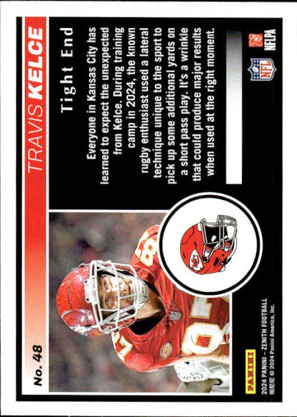 Travis Kelce - 2024 Panini Zenith #48 Kansas City Chiefs