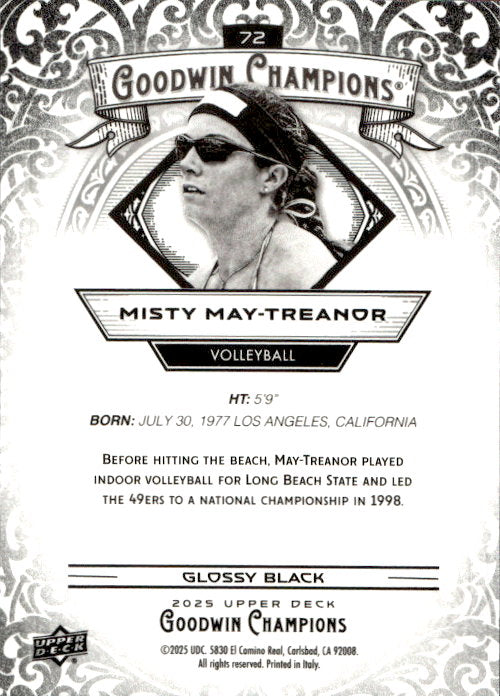 Misty May-Treanor - 2025 Upper Deck Goodwin Champions Glossy Black #72