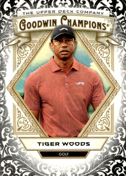 Tiger Woods - 2025 Upper Deck Goodwin Champions Glossy Black #1