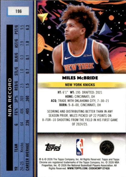 Miles McBride - 2021/22 Panini Prizm Basketball #283 New York Knicks