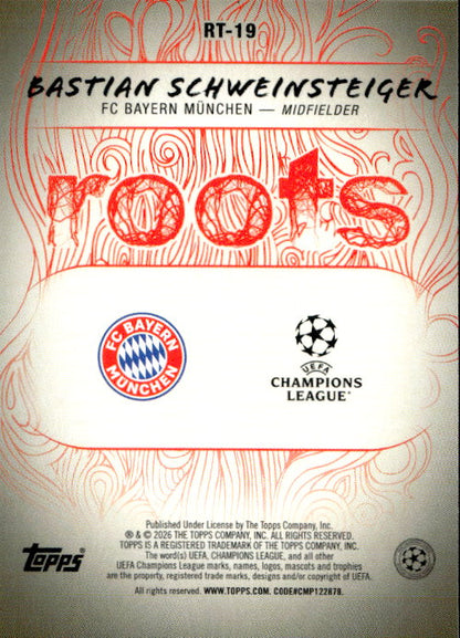 Bastian Schweinsteiger - 2025/26 Topps UCL Roots #RT-19 FC Bayern Munchen