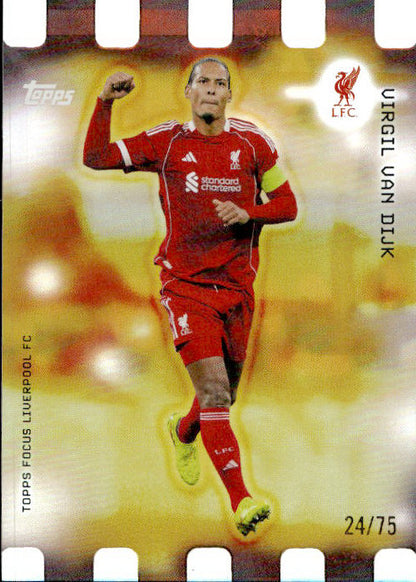Virgil van Dijk - 2025/26 Topps Focus Liverpool Golden Hour /75 #45 Liverpool FC