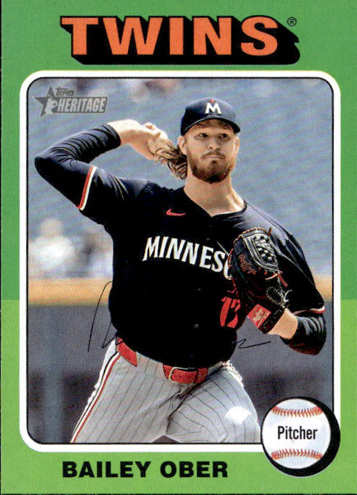 Bailey Ober - 2024 Topps Heritage #536 Minnesota Twins