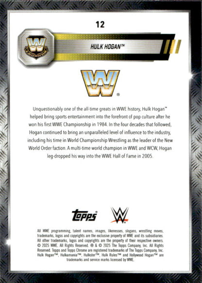 Hulk Hogan - 2025 Topps Chrome WWE #12