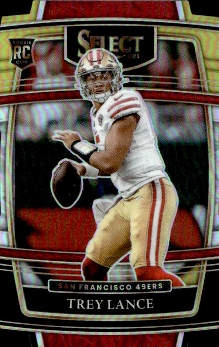 Trey Lance - 2021 Panini Select Prizm Concourse Red Yellow #45 San Francisco 49ers