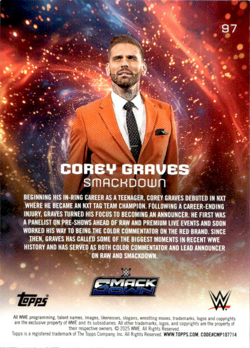 Corey Graves - 2025 Topps WWE Universe #97