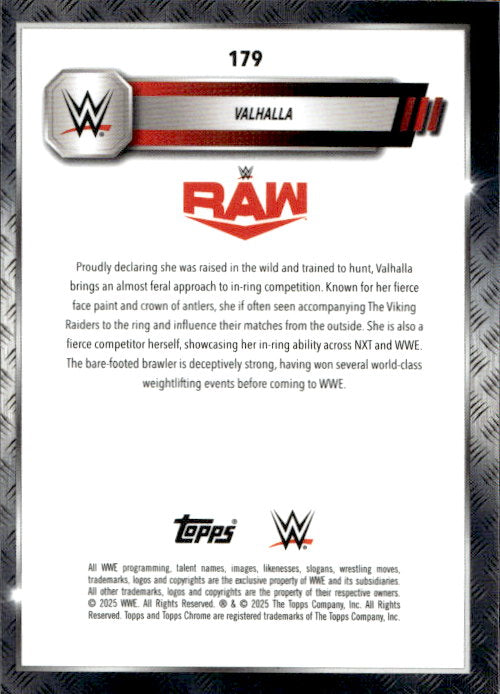 Valhalla - 2025 Topps Chrome WWE Silver #179