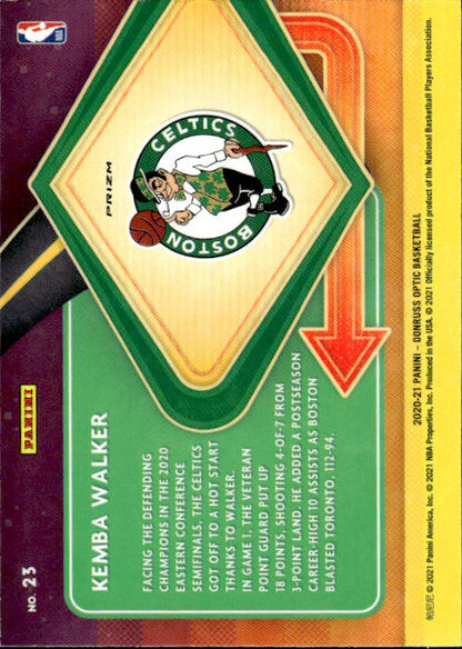 Kemba Walker - 2019/20 Panini Donruss Optic Basketball #23 "Express Lane" NBA Boston Celtics