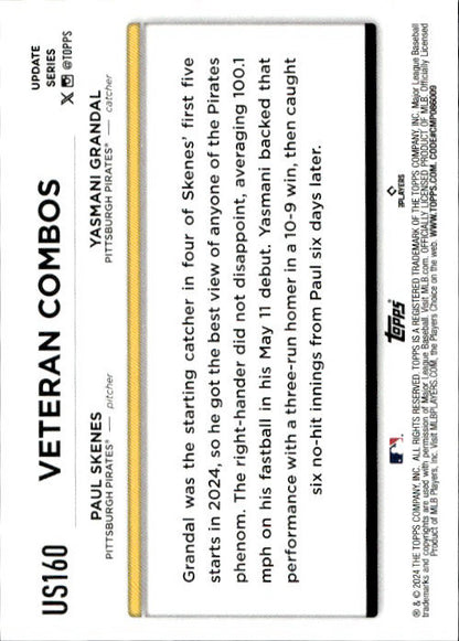 Paul Skenes - 2024 Topps Update Duo Gasses Up Grandal Rookie RC #US160 Pittsburgh Pirates
