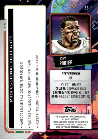 Joey Porter - 2024 Topps Chrome #83 Pittsburgh Steelers