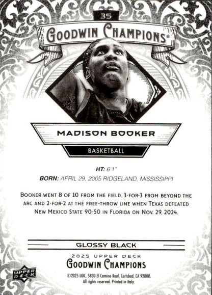 Madison Booker - 2025 Upper Deck Goodwin Champions Glossy Black #35