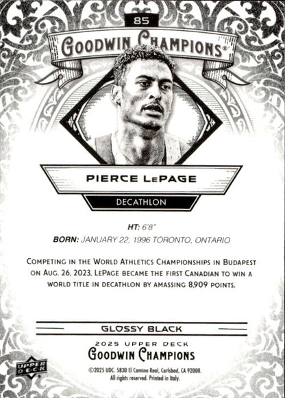 Pierce LePage - 2025 Upper Deck Goodwin Champions Glossy Black #85