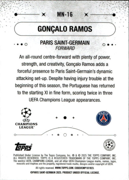 Goncalo Ramos - 2025 Topps UCC Mystic Nights #MN-16 PSG