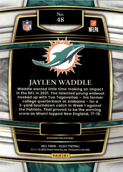 Jaylen Waddle - 2021 Panini Select Concourse #48 Miami Dolphins