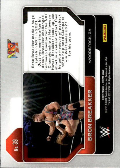 Bron Breakker - 2022 Panini Prizm WWE #39
