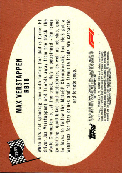 Max Verstappen - 2022 Topps Formula 1 RB18 #T68-MV