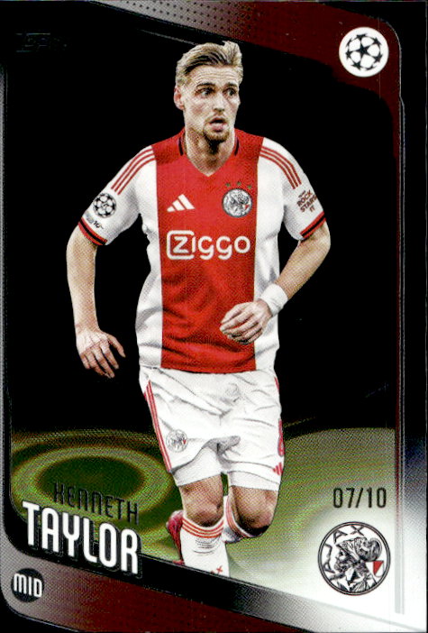 Kenneth Taylor - 2025/26 Topps UCC Black Raindrops /10 #127 AFC Ajax