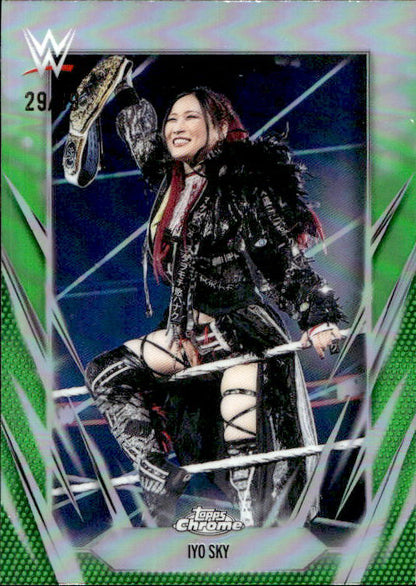 Iyo Sky - 2026 Topps Chrome WWE Green Refractor /99 #35