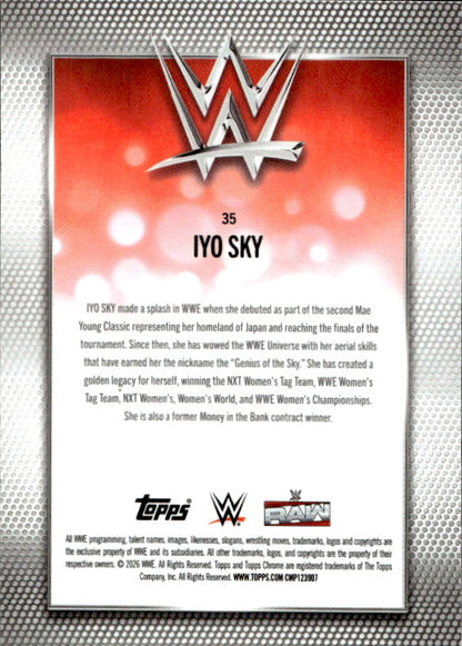 Iyo Sky - 2026 Topps Chrome WWE Green Refractor /99 #35
