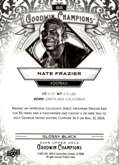 Nate Frazier - 2025 Upper Deck Goodwin Champions Glossy Black #88