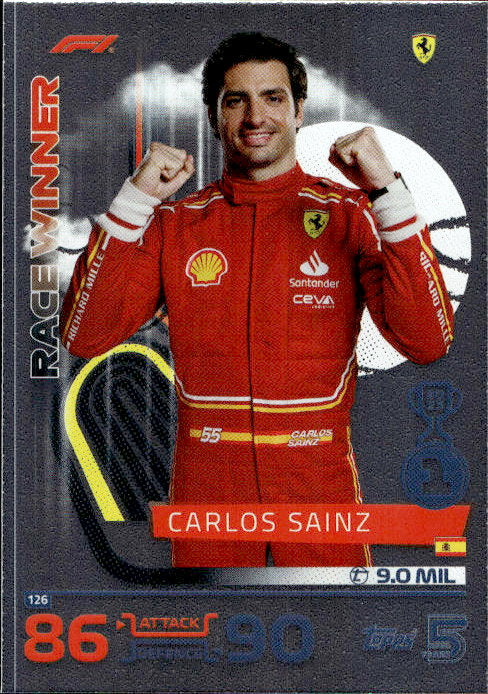 Carlos Sainz - 2024 Topps F1 Turbo Match Attax Race Winner #126