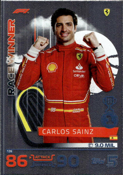 Carlos Sainz - 2024 Topps F1 Turbo Match Attax Race Winner #126