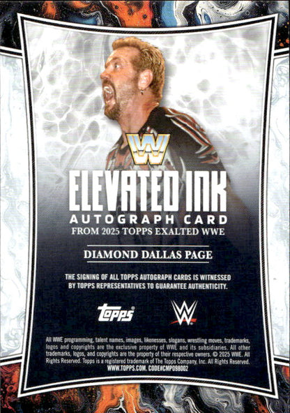 Diamond Dallas Page - 2025 Topps Exalted WWE Elevated Ink Autograph