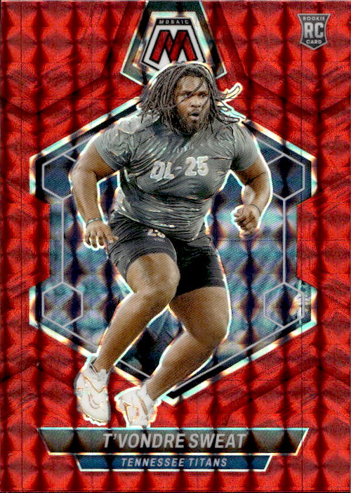 T'Vondre Sweat - 2024 Panini Mosaic Red Prizm #338 Tennessee Titans