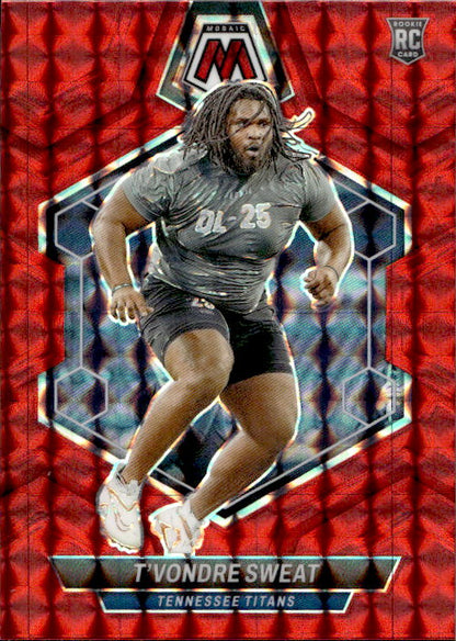 T'Vondre Sweat - 2024 Panini Mosaic Red Prizm #338 Tennessee Titans