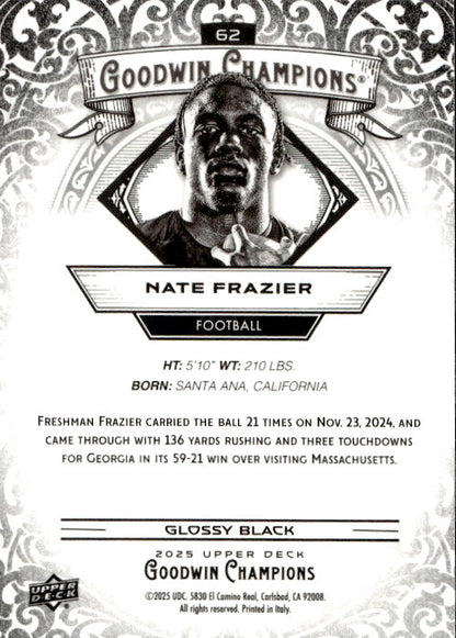 Nate Frazier - 2025 Upper Deck Goodwin Champions Glossy Black #62