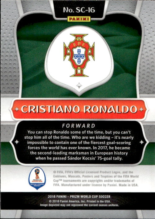 Cristiano Ronaldo - 2018 Panini World Cup Scorers Club #SC-16 Portugal
