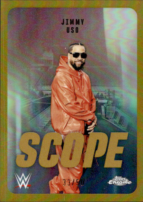Jimmy Uso - 2026 Topps Chrome WWE Scope Card Gold /50 #SCO-16