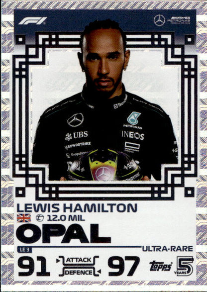 Lewis Hamilton - 2024 Topps F1 Turbo Match Attax Opal Ultra Rare Mercedes #LE3