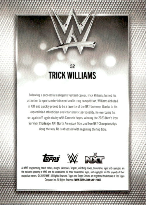 Trick Williams - 2026 Topps Chrome WWE Magenta /399 #52