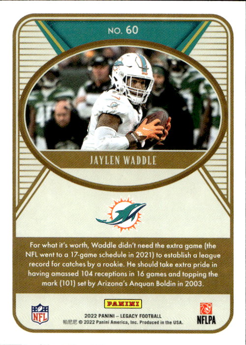 Jaylen Waddle - 2022 Panini Legacy #60 Miami Dolphins
