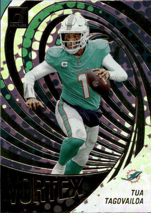 Tua Tagovailoa - 2023 Panini Donruss Vortex #VOR-7 Miami Dolphins