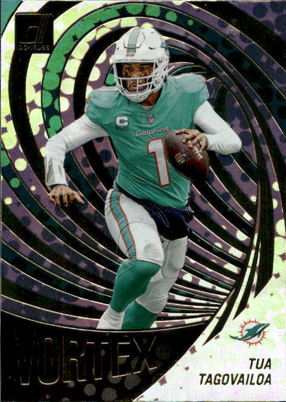 Tua Tagovailoa - 2023 Panini Donruss Vortex #VOR-7 Miami Dolphins