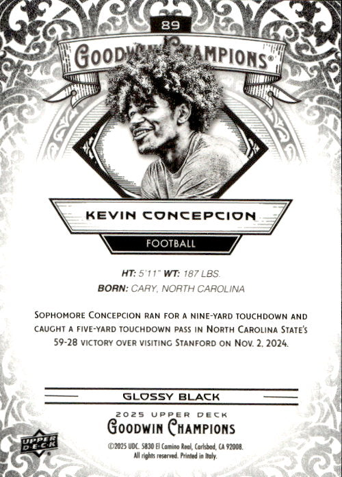Kevin Concepcion - 2025 Upper Deck Goodwin Champions Glossy Black #89