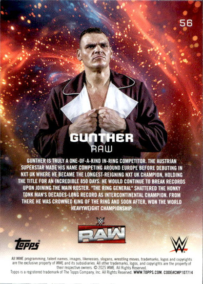 Gunther - 2025 Topps WWE Universe #56