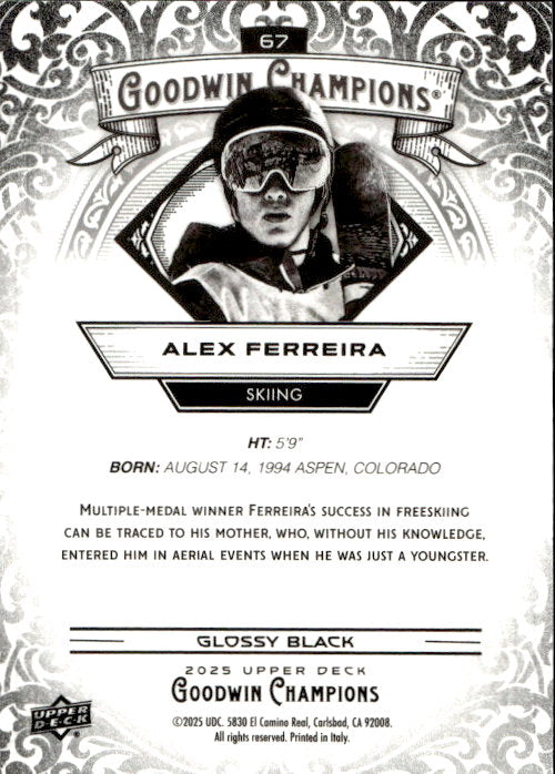 Alex Ferreira - 2025 Upper Deck Goodwin Champions Glossy Black #67