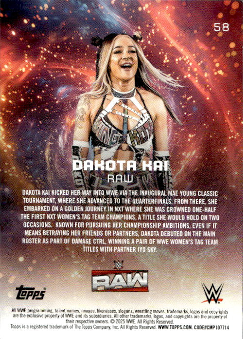 Dakota Kai - 2025 Topps Universe WWE /399 Purple #58