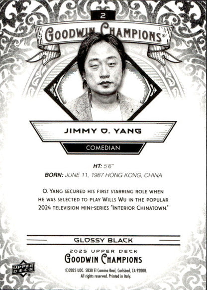 Jimmy O. Yang - 2025 Upper Deck Goodwin Champions Glossy Black #2