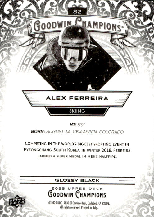 Alex Ferreira - 2025 Upper Deck Goodwin Champions Glossy Black #82