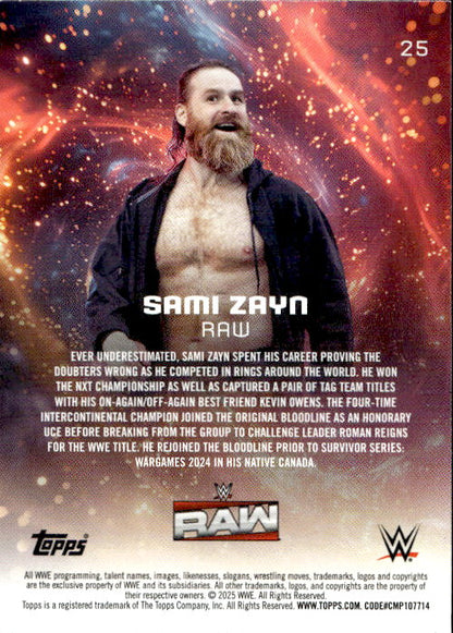 Sami Zayn - 2025 Topps WWE Universe #25