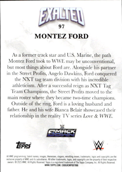 Montez Ford - 2025 Topps Exalted WWE /150 #97