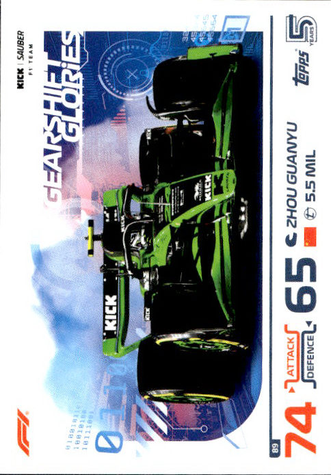 Zhou Guanyu - 2024 Topps F1 Turbo Match Attax Gearshift Glories #89